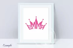 Emma SVG Word Art in crown shape Product Image 3