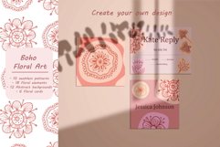 Boho Floral Art - Flowers and Leaves Clipart, Digital Paper Product Image 8