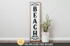 Home Vertical Porch Sign SVG | Welcome To Our Beach House Product Image 1