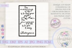 The Meaning and Purpose of Live Shakespeare SVG LL128A Product Image 1