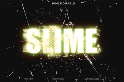 Glowing Slime Text on a Distressed Background Product Image 1