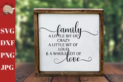 Family Little Bit Crazy svg, funny family wall decal svg Product Image 1
