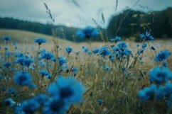 Blue Cornflower Background Wallpaper Product Image 1