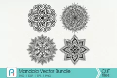 Mandala Svg, Mandala Clip Art, Zentangle Svg, Flourish Svg Product Image 1