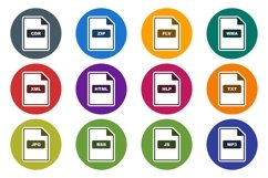 Set Of File Formats Icons Product Image 1
