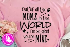 Mom shirt Mothers day decor Mommy and my Love Heart Cuttable Product Image 1