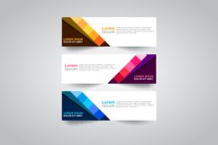 Vector abstract design web banner template Product Image 1