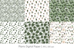 Plants Digital Paper, Scrapbooking, Plants Seamless pattern Product Image 1