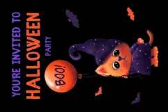 Cute Halloween Cat png, Halloween Sublimation, Cute Cat Product Image 3