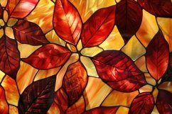 Autumn Leaves Stained Glass Background Wallpaper Product Image 1
