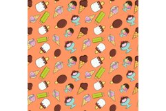 Ice cream pattern seamless, cartoon style Product Image 1