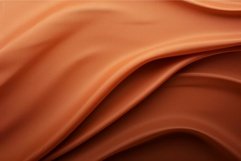Close-up of wavy terracotta silk fabric creating a luxurious Product Image 1