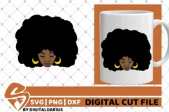 Black Woman svg, Natural Hair svg, Melanin svg, Afro Queen Product Image 1