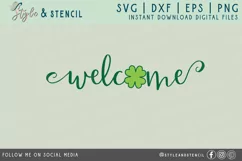 St. Pattys Day Welcome Sign SVG - SVG, PNG, EPS, DXF Product Image 2
