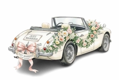 wedding car wedding clipart Product Image 1