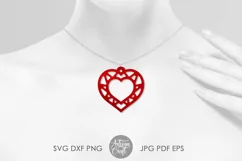 Heart earring SVG | laser cut files | Geometric earrings Product Image 3