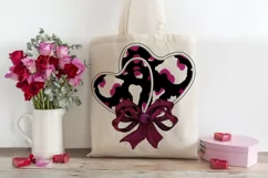 Valentines Hearts Design | Valentines Day Print | Pink Bow Product Image 2
