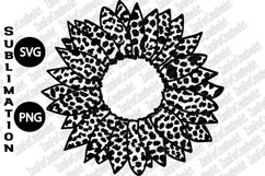 Leopard Sunflower SVG PNG Sublimation Product Image 2