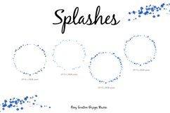 20 Hand Drawn Blue Splashes Abstract Clip Art Bundle Product Image 4