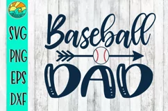 Baseball Dad - Arrow - SVG - DXF - EPS - PNG Product Image 2