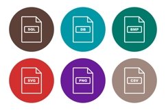 Set Of File Formats Icons Product Image 1