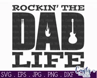 Rockin the Dad Life | Music Dad Svg File Product Image 2