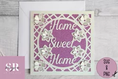 3D Home sweet home card | Paper cutting | Home sweet home Product Image 3