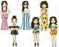 Summer Fashion Girls Planner Clipart, Fashion Girls PNG Product Image 4