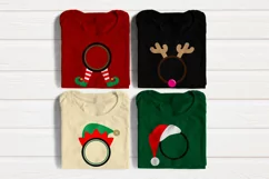 Christmas Round Monogram Frame SVG Files Product Image 2