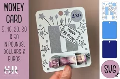Birthday Money card | Paper cutting | Money card SVG Product Image 1