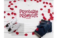 Bella Canvas 3001 White Shirt Valentine Shirt Mockup Product Image 1