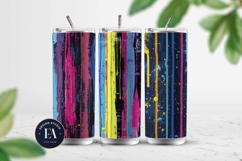 Neon Crayon Drip Texture | Bright Dripping Crayon Pattern Product Image 2