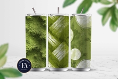 Matcha Green Tea Pattern, Matcha Aesthetic Digital Paper Product Image 2