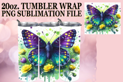 Sweet vibes 20oz tumbler wrap, Butterfly Product Image 1
