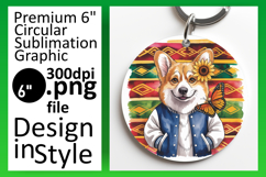 Playful Circle Design for Sublimation , Cute Dog Product Image 1