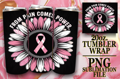 Vibrant Journeys 20oz tumbler wrap, Breast Cancer Product Image 1
