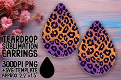 Chic Glittery Leopard Print Teardrop Earring Design Product Image 1