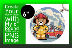 Bright Round Design for Sublimation , Cute Bear Product Image 1