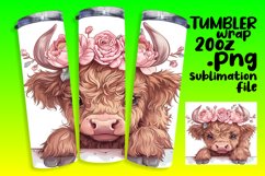 Whimsical Peekaboo Cow Tumbler Wrap - Sublimation Product Image 1