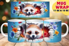 Cute Critters in Every Sip: Mug Wrap Sublimation Product Image 1