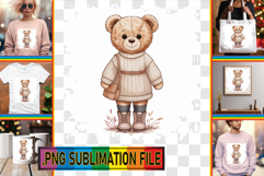 LUMINOUS TSHIRT Designs PNG, Teddy Bear Product Image 1