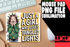 Bright MOUSE PAD Inspirational Design, Just A Girl Product Image 1