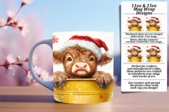 Vibrant 11oz Mug Wrap Png Template , Christmas Product Image 1
