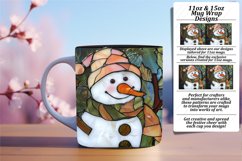 Snowman Mug Wrap 3D Christmas Holiday Product Image 1