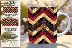 Glitter Stripe Mug 11oz/15oz Wrap with Sparkly Art Product Image 1