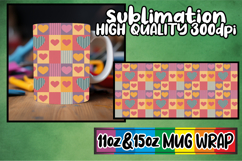Sweet memories 11oz 15oz sublimation wrap, Valentine's Patte Product Image 1