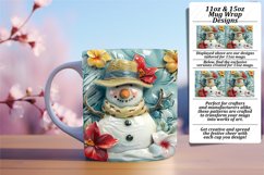 Summer Christmas Snowman Mug Wrap 11oz/15oz Winter Product Image 1