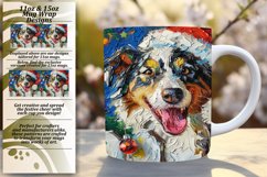 Holiday Winter Sublimation Peeking Dog Mug Wrap Design 11oz Product Image 1