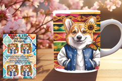 CHARMING 15oz PNG Mug Wrap , Cute Dog Product Image 1