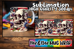Radiant adventures 11oz 15oz sublimation wrap, Skull USA Product Image 1